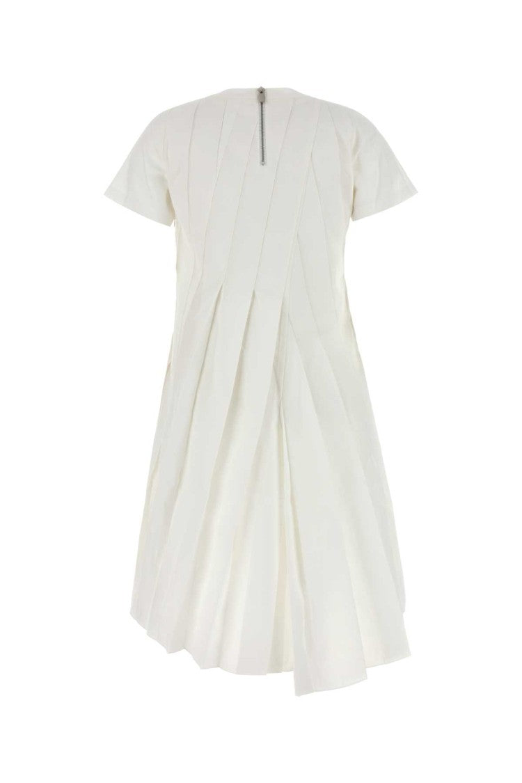 Sacai White Poplin Dress