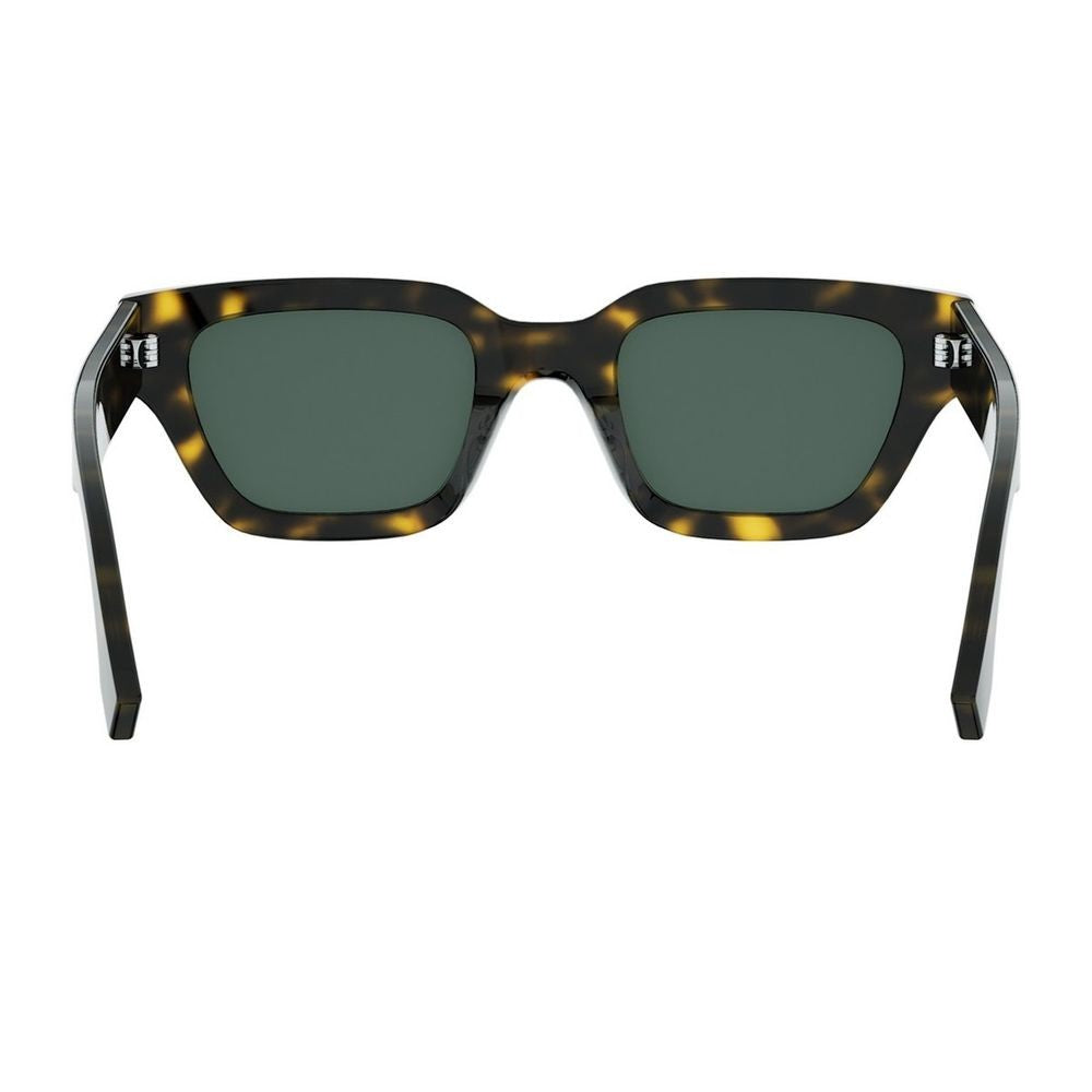 Fendi Saddlery Square Tortoiseshell Sunglasses With Selleria Stitching