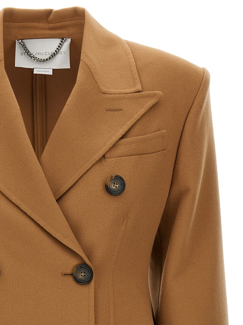 Stella Mccartney Tailored Brown Wool Coat