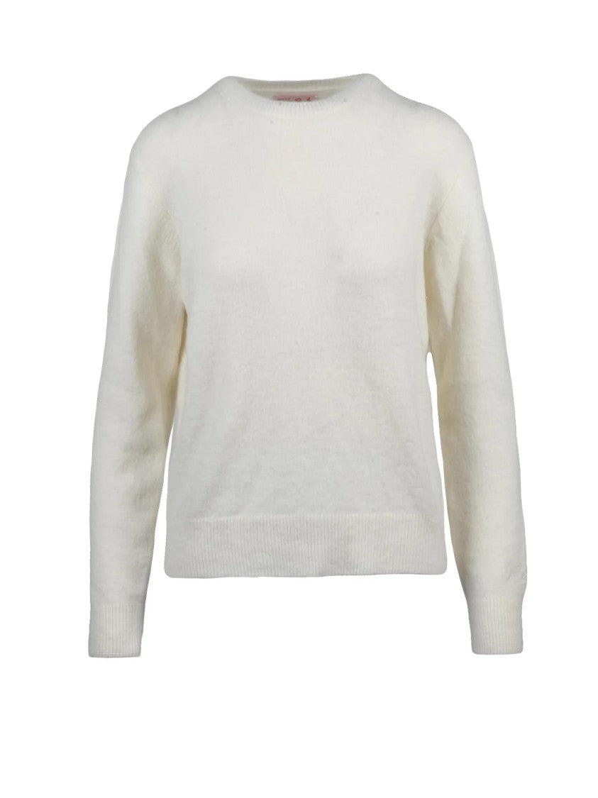 Mc2 Saint Barth Alpaca Wool Blend Knit Sweater With Crew Neckline