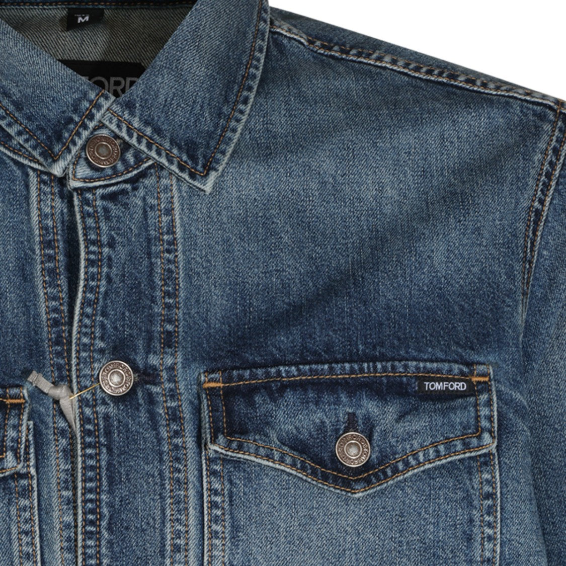 Tom Ford Classic Button-Up Chest Pocket Denim Jacket