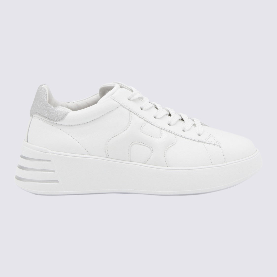 Hogan White Rebel Leather Low-Top Sneakers