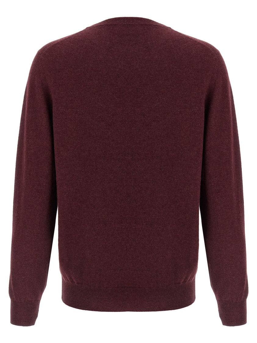 Brunello Cucinelli Contrast-Detailed Cashmere Sweater With Crew Neck