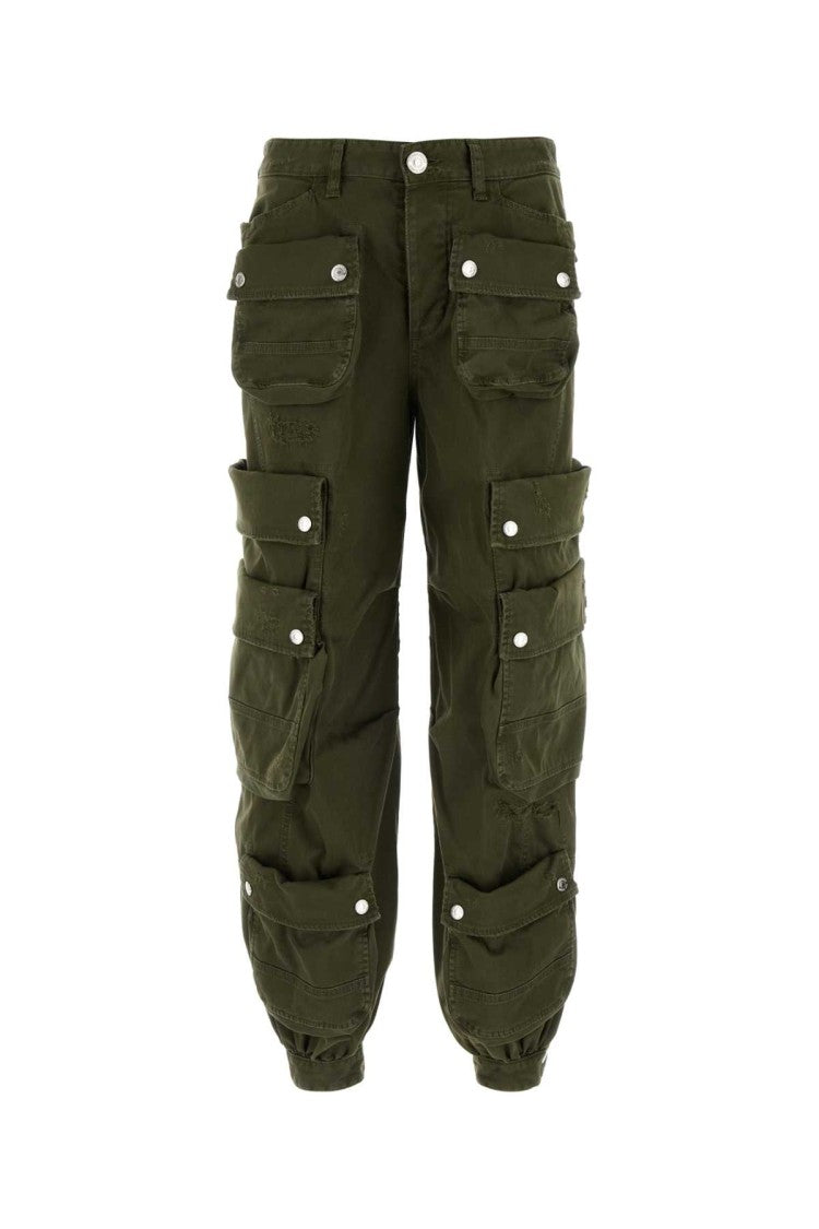 Dsquared2 Army Green Stretch Cotton Cargo Pant