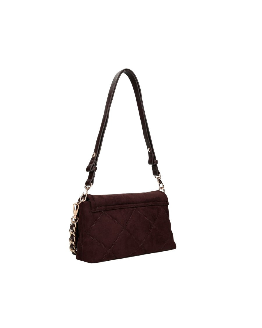 Liu Jo Deep Brown Quilted Microfiber Handbag