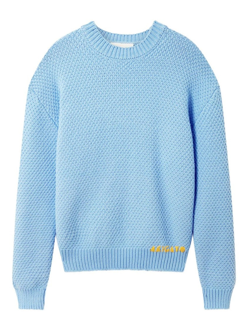 Axel Arigato Textured Knit Sweater With Crew Neck