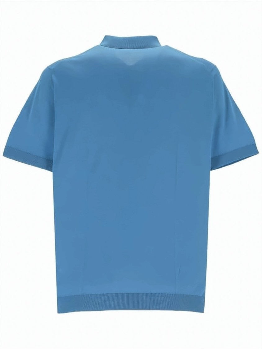 John Smedley Short-Sleeve Polo Shirt With Ribbed Details