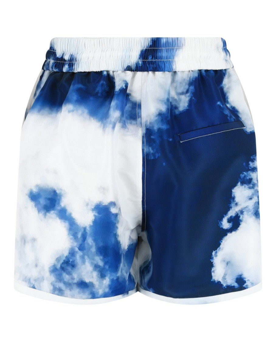 Alexander Mcqueen Sky Print Dolphin Shorts