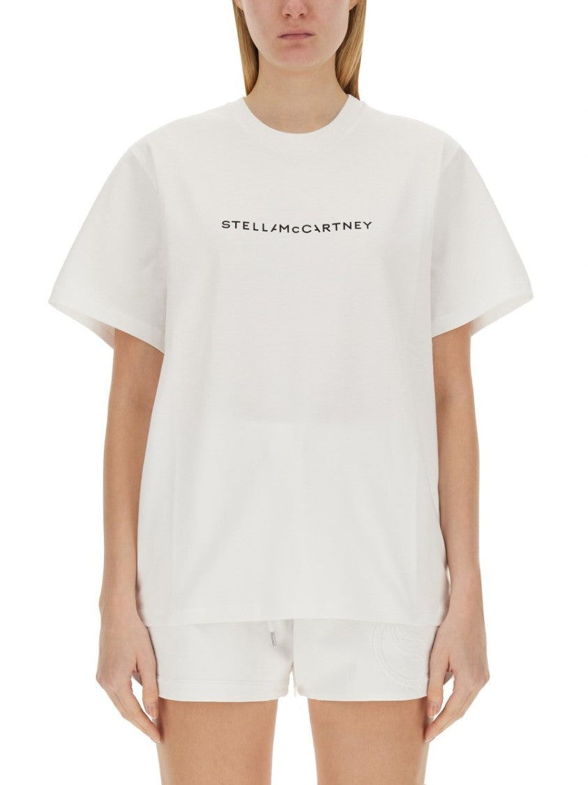 Stella Mccartney White T-Shirt With Bold Logo
