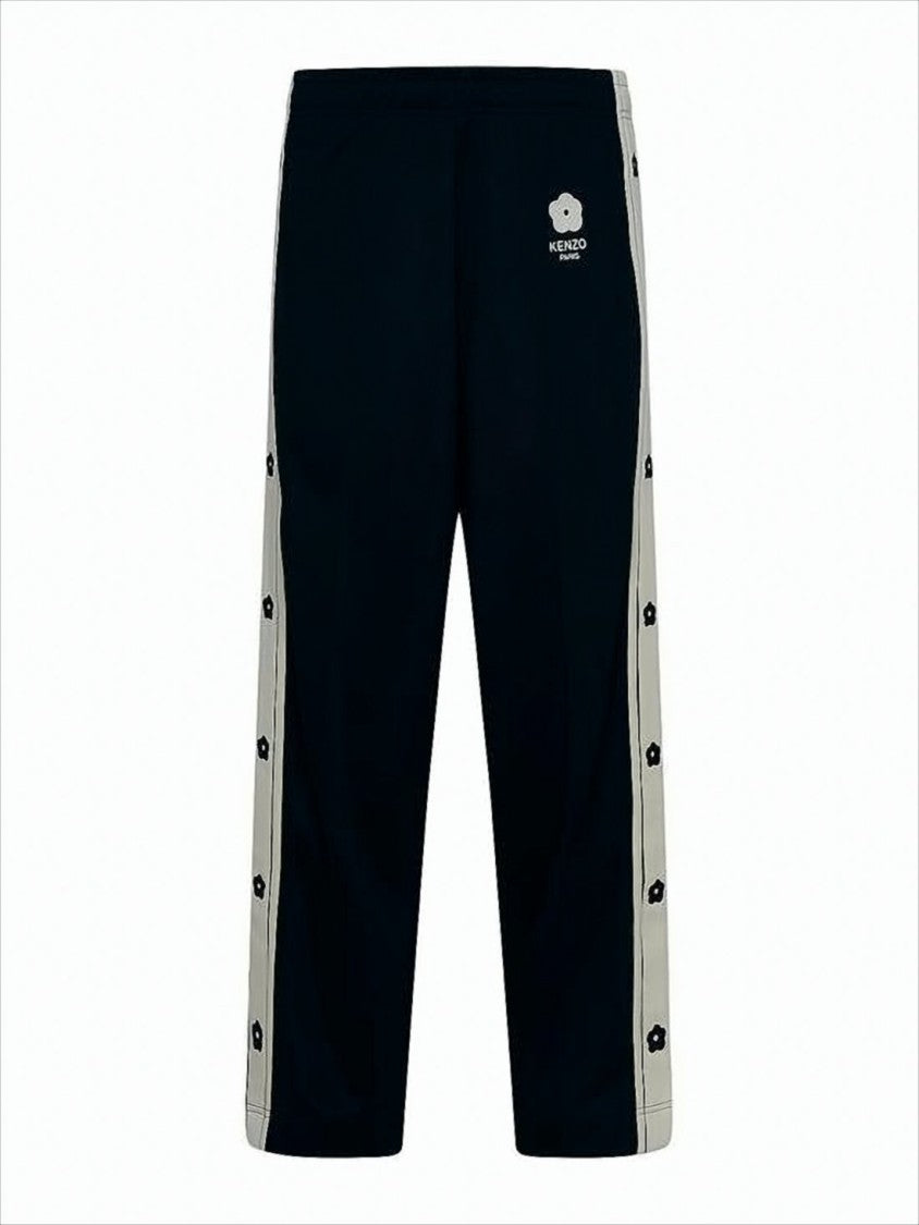 Kenzo Relaxed Fit Jogger Pants With Floral Side Stripes