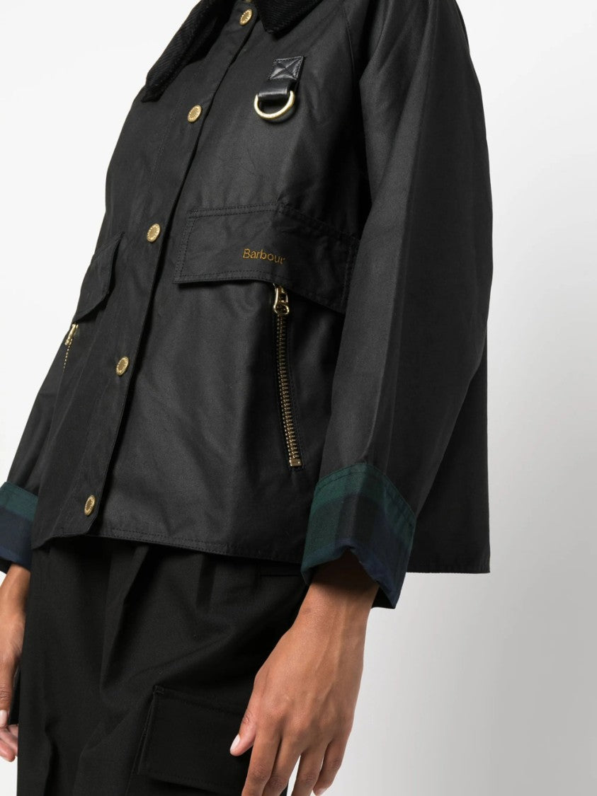 Barbour Boxy Black Waxed Jacket