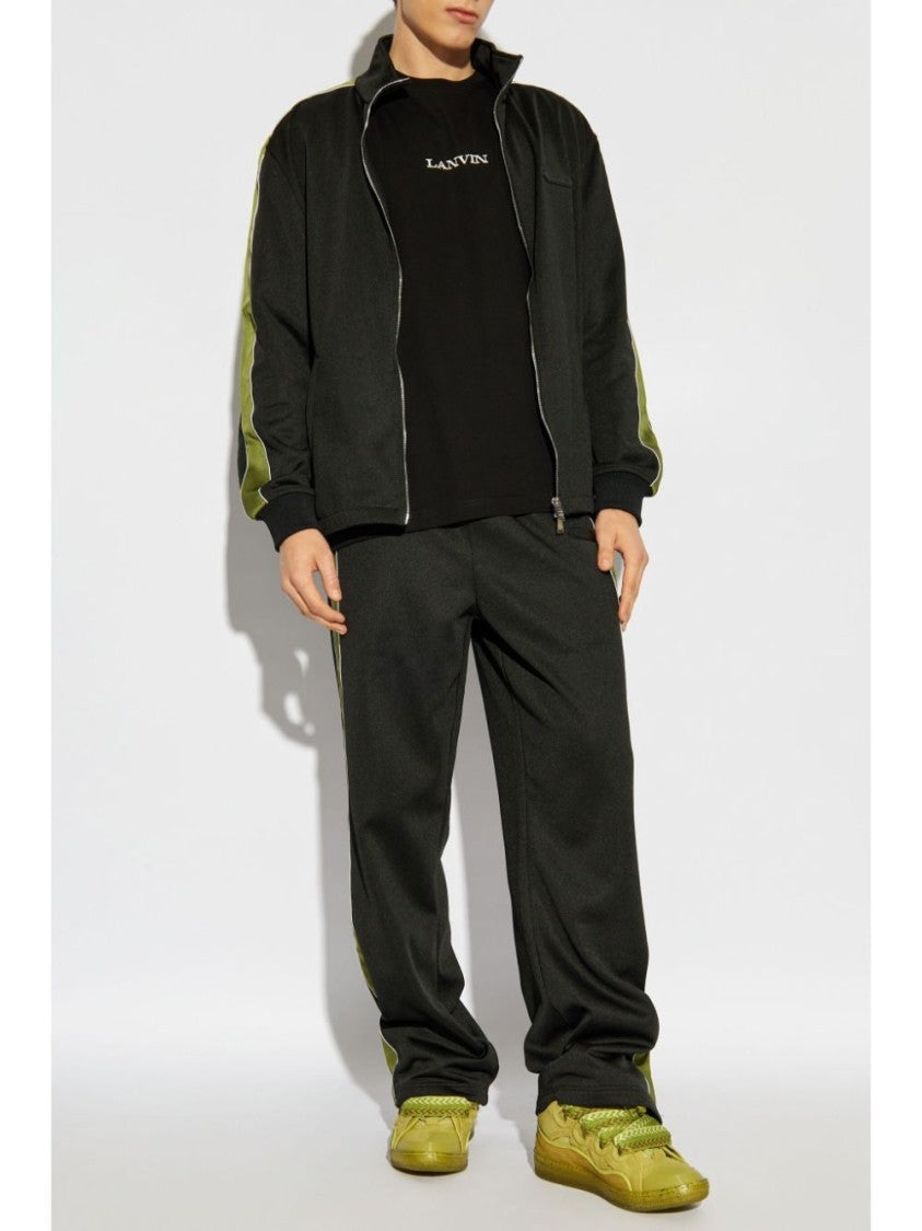 Lanvin Mock Neck Zip-Through Sweater