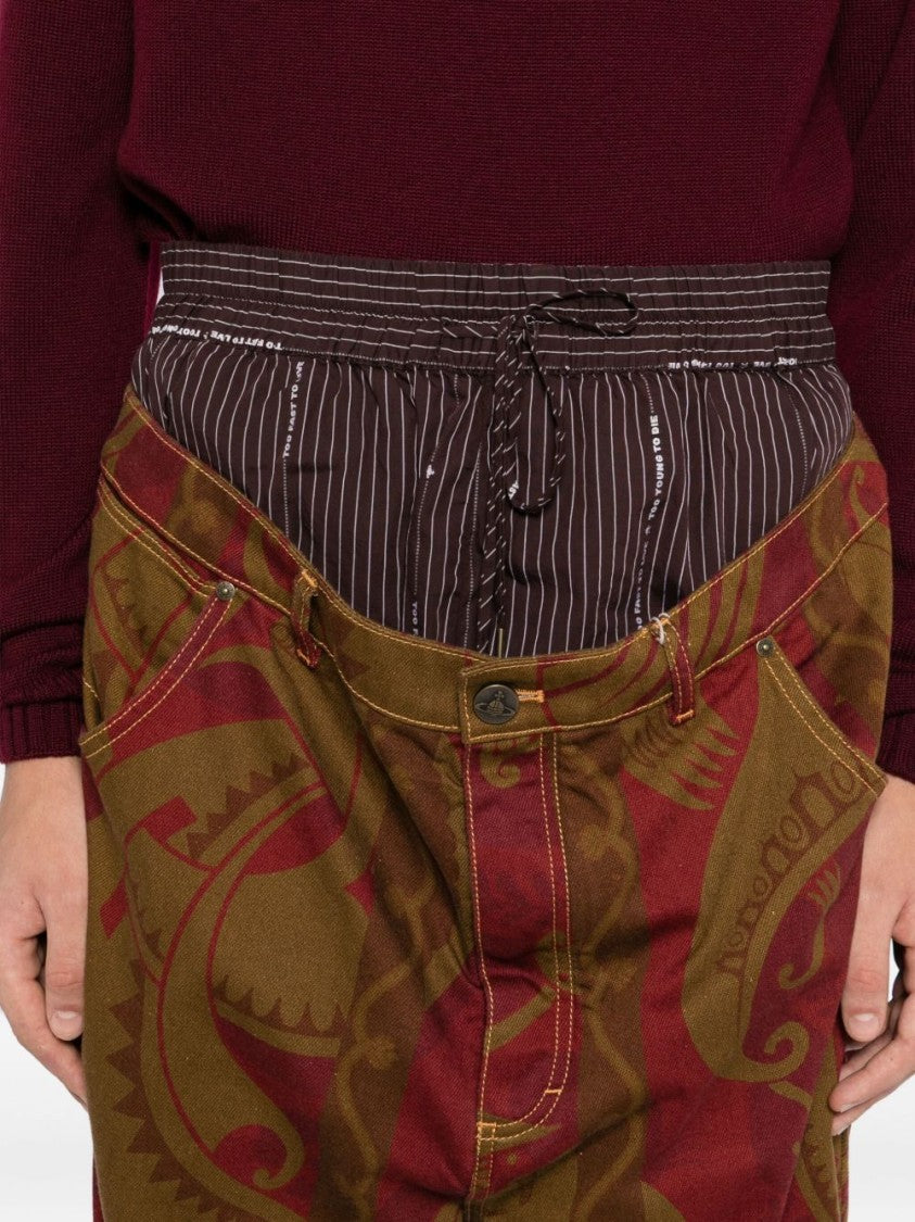 Vivienne Westwood Camel Brown Five Pocket Contrast Jeans