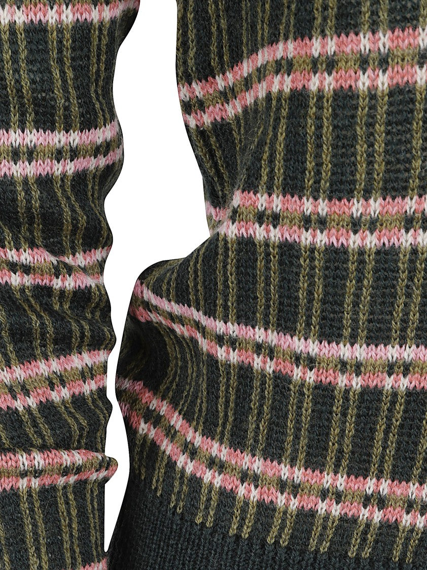 Etro V-Neck Knit Top With Jacquard Pattern