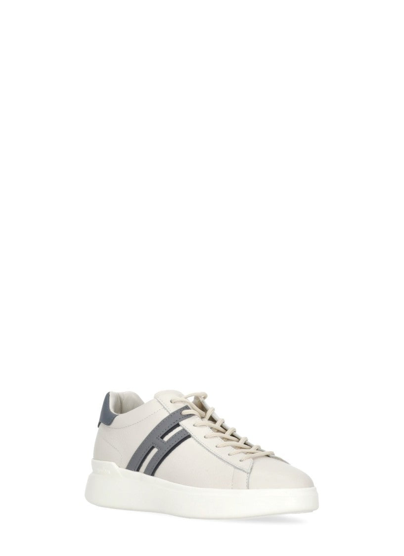 Hogan White H580 Leather Sneakers