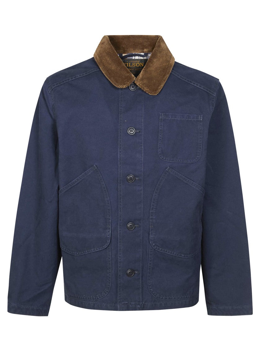 Filson Dark Navy Corduroy Collar Jacket