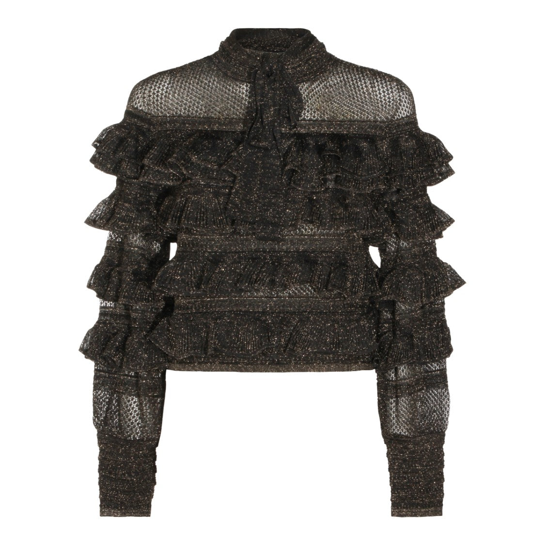 Zimmermann Metallic Black Cotton Top