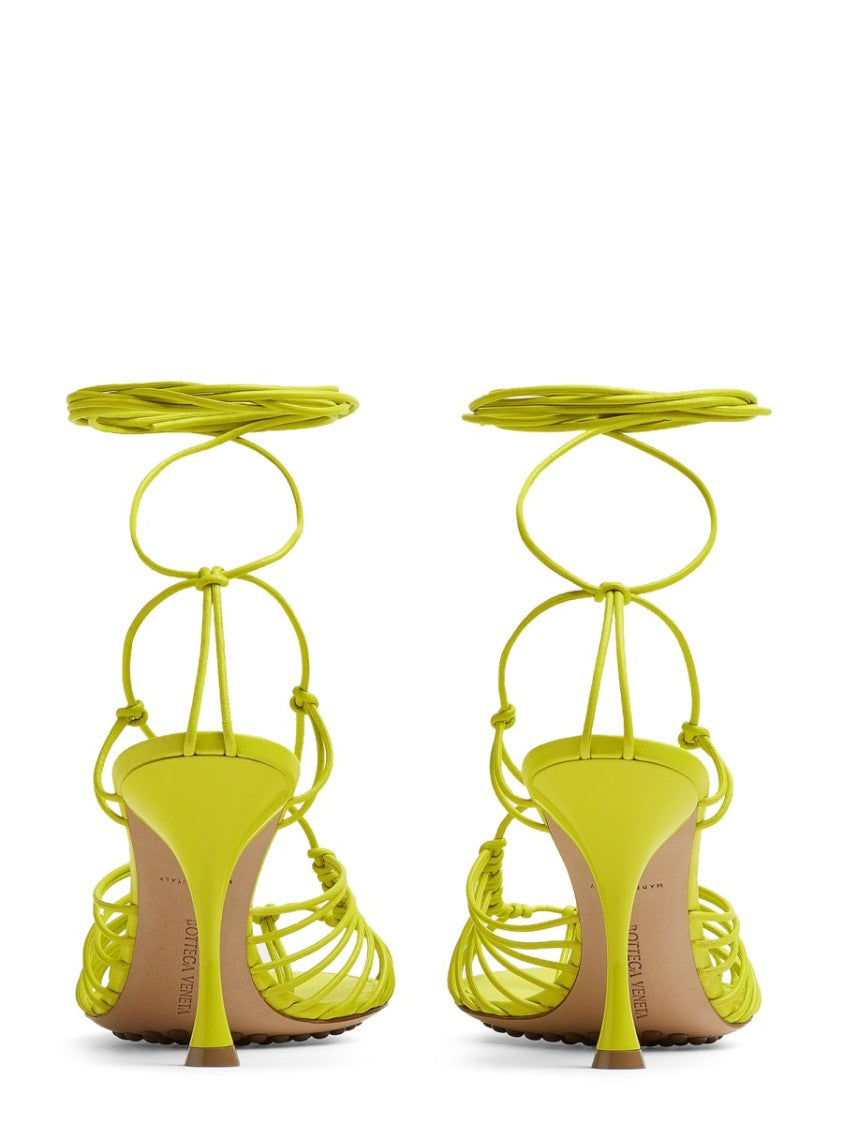 Bottega Veneta Refined High Heel Leather Sandal With Minimalist Design