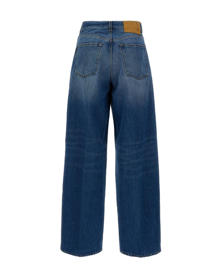 Haikure Boyfriend Fit Wide-Leg Denim Jeans With Subtle Fading