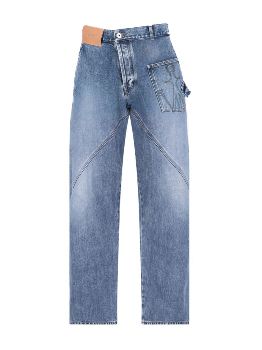 J. W. Anderson Blue Twisted Workwear High-Waisted Jeans