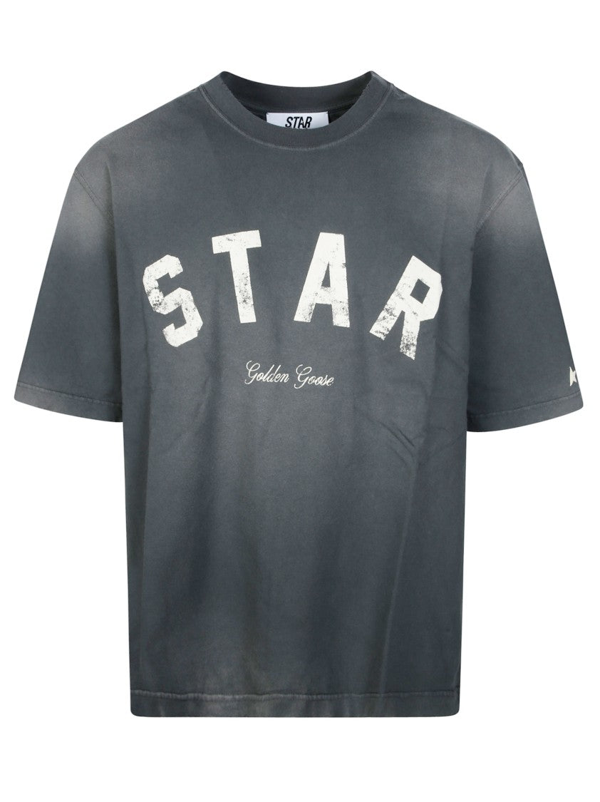 Golden Goose Relaxed-Fit Distressed Graphic Cotton T-Shirt