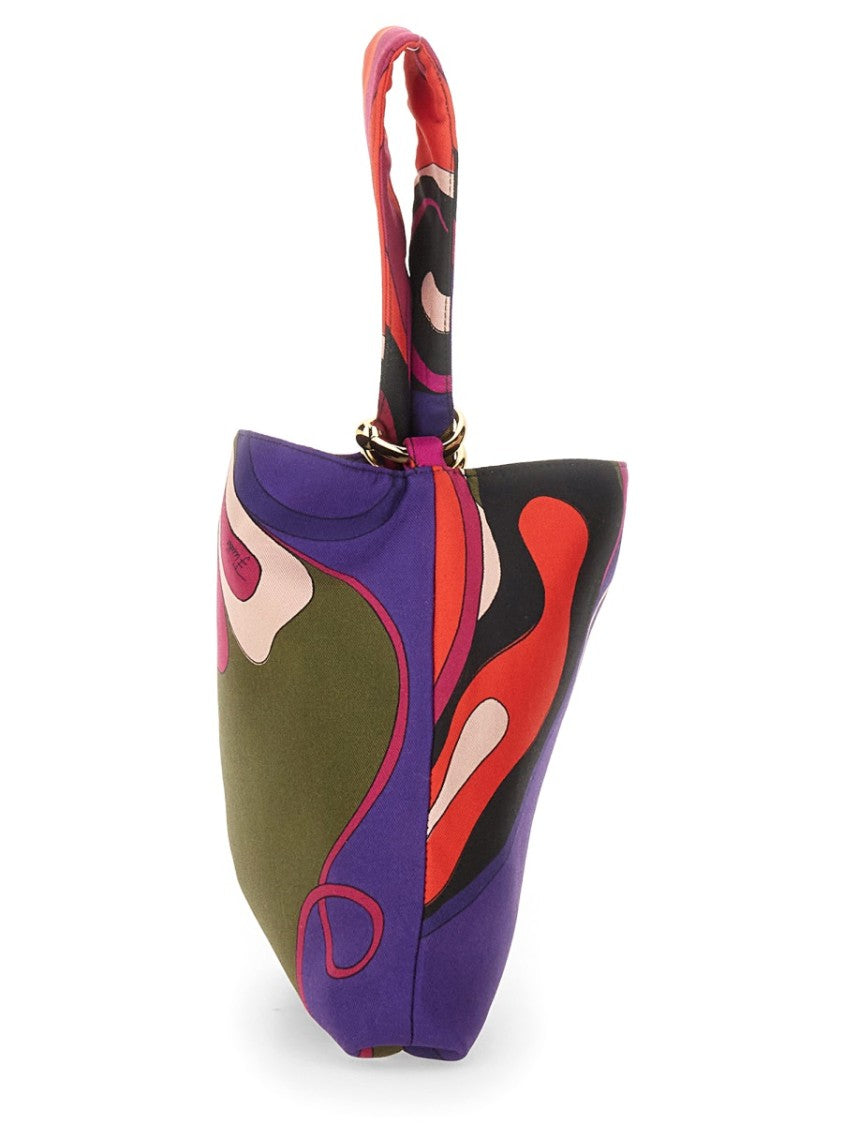Pucci Emilio' Silk Clutch Bag With Orchid Print