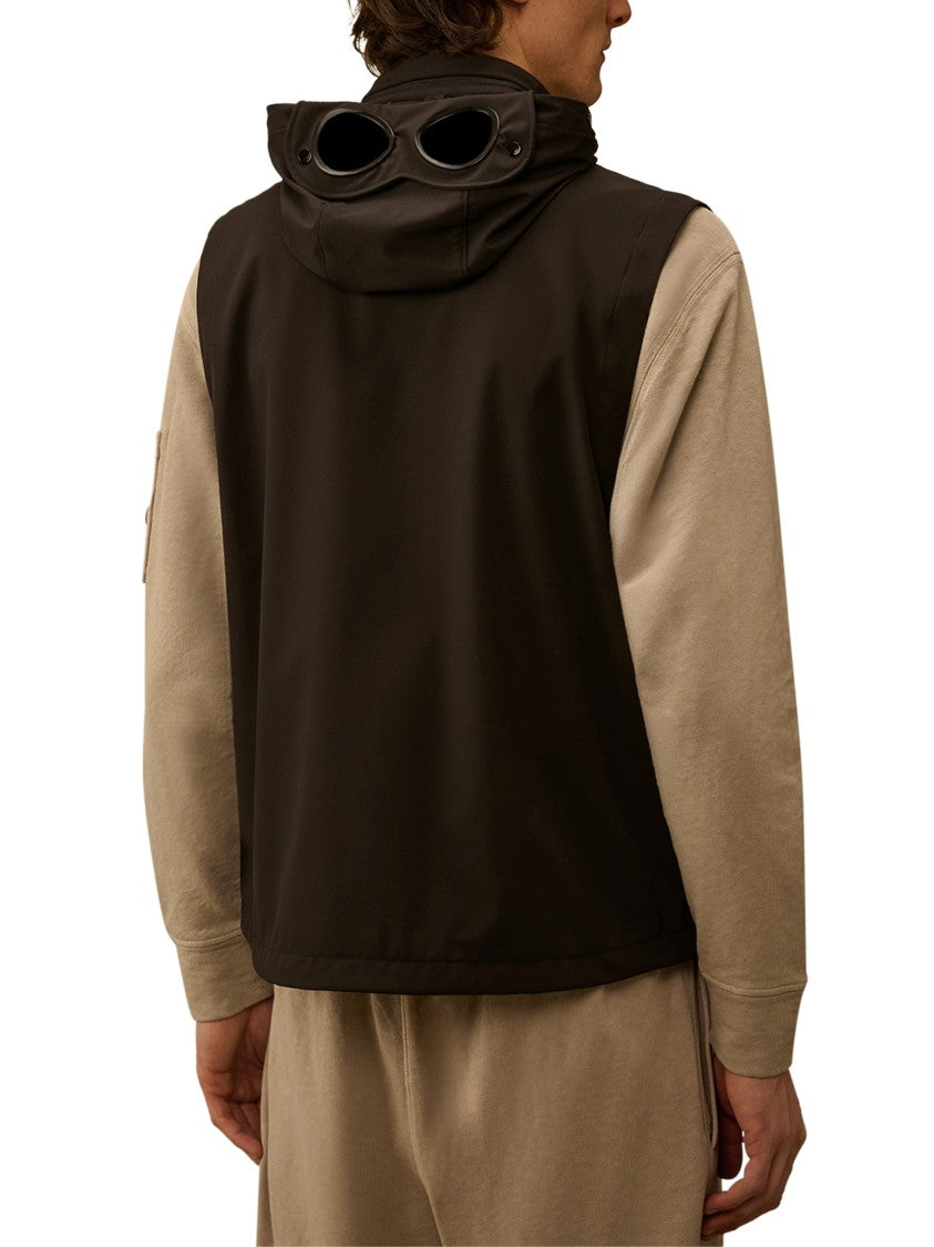 C.P. Company Goggle Gilet With High Collar And Matte Finish