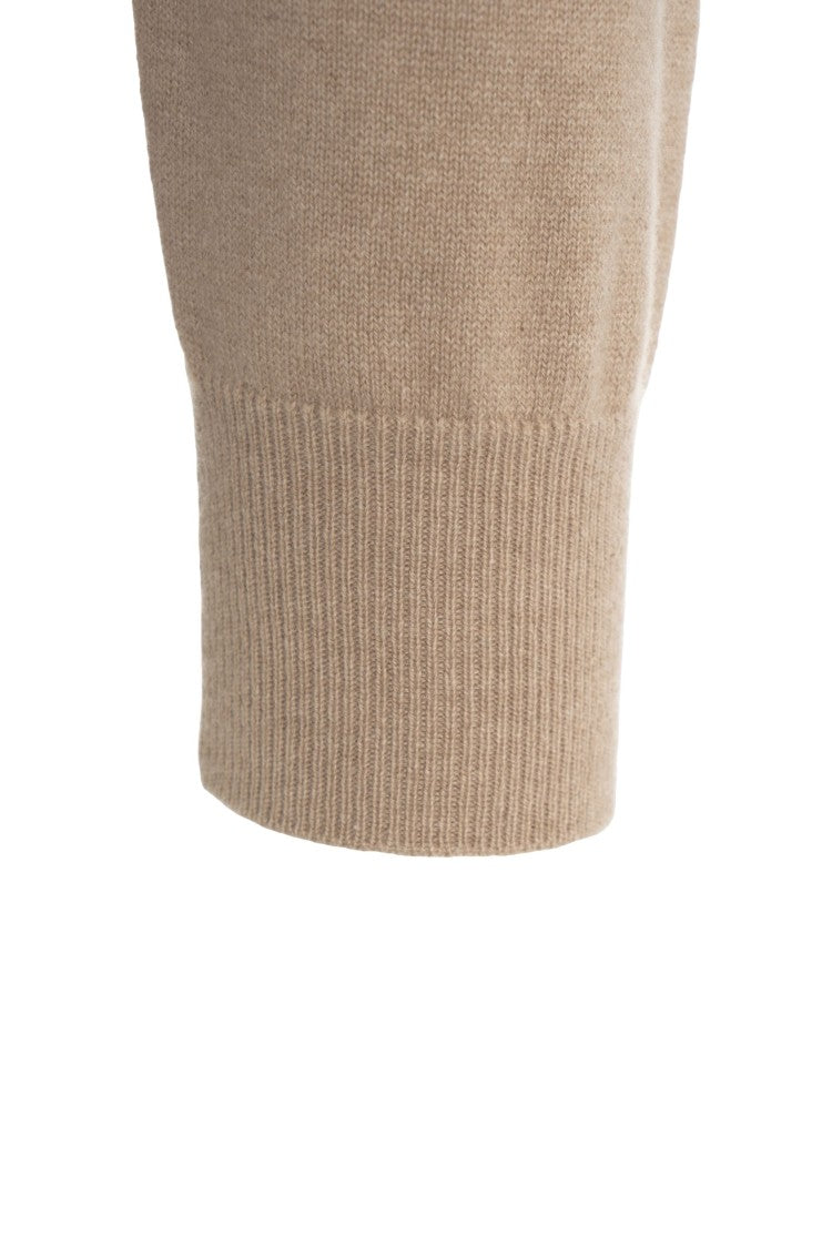 Kangra Cashmere Crew Neck Sweater With Ribbed Details