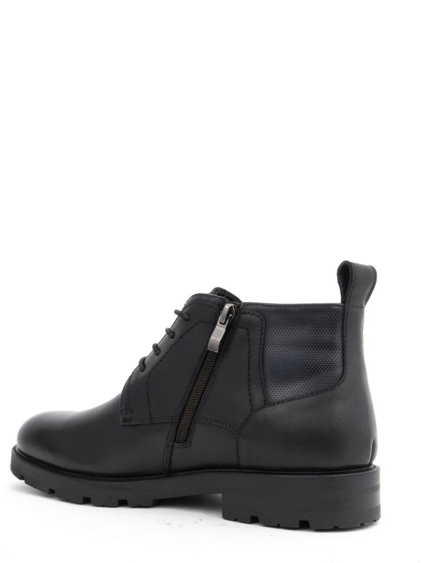 La Conte Casual Closed Ankle Boots With Smooth Leather