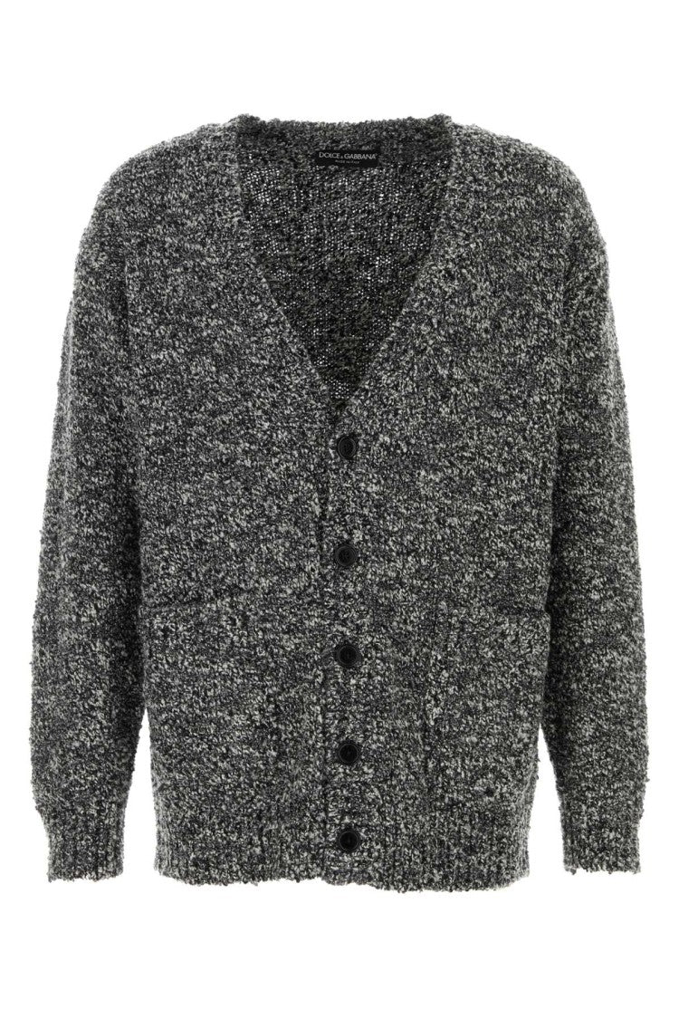 Dolce & Gabbana Two-Tone Wool Blend Cardigan