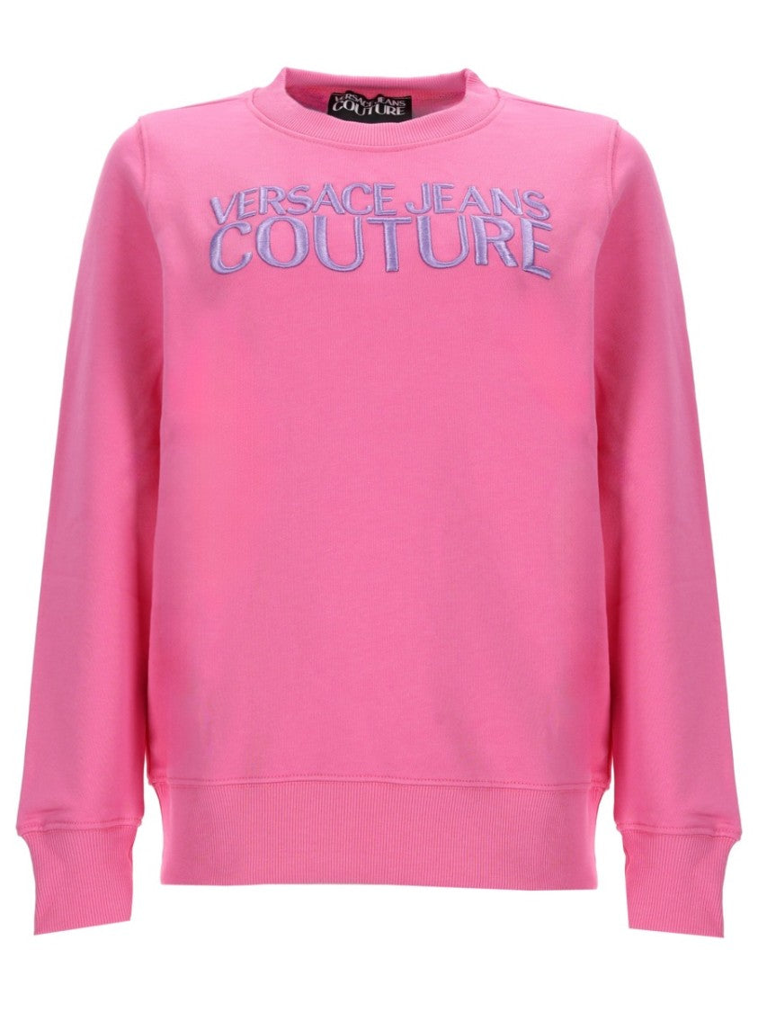 Versace Jeans Couture Crew Neckline Embroidered Logo Sweatshirt