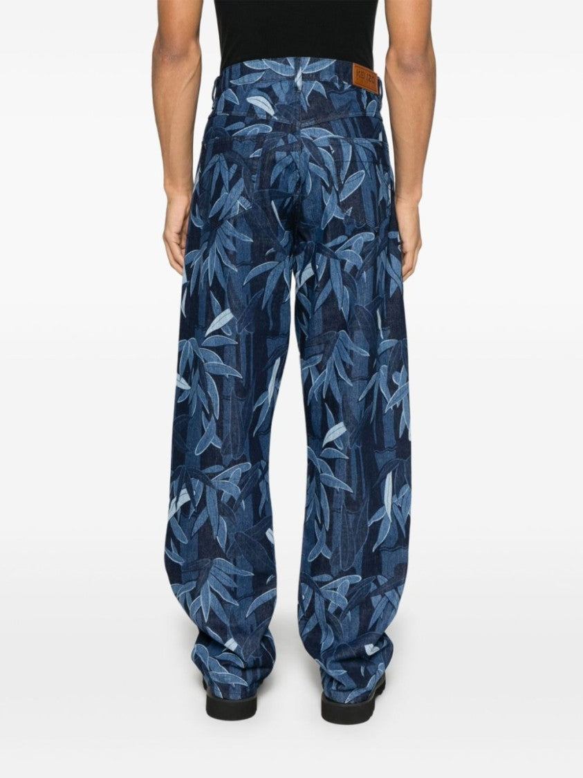 Kenzo Indigo Blue Button Fly Denim Trousers