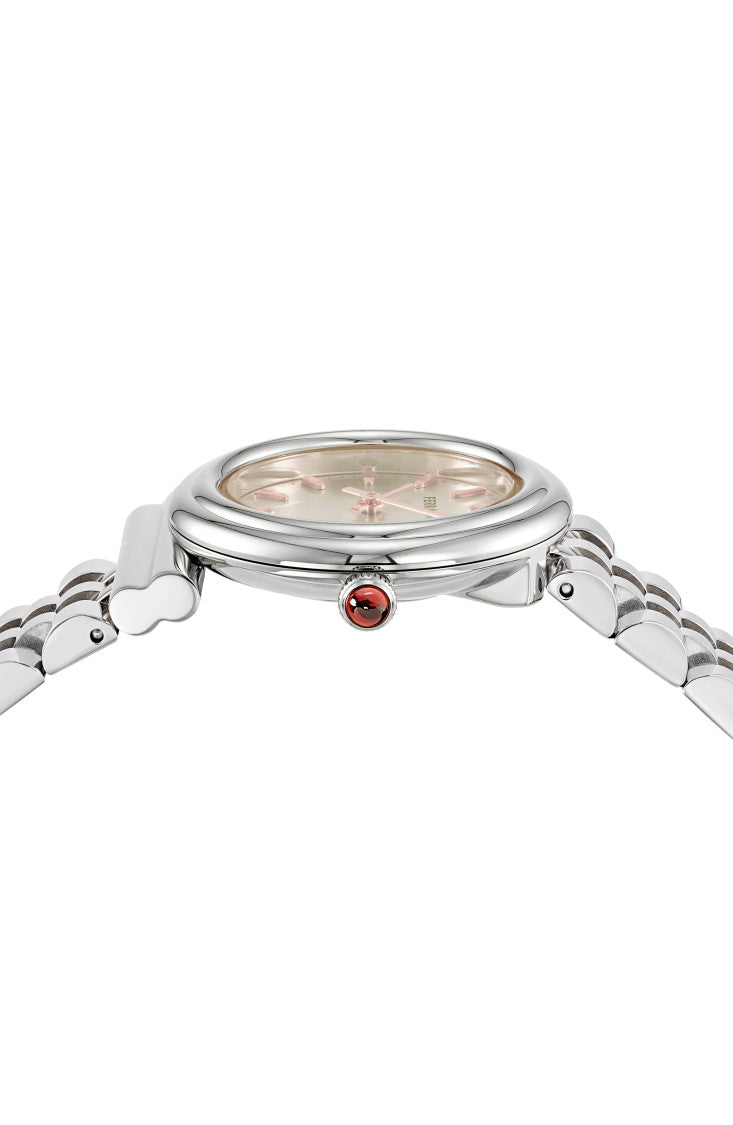 Ferragamo Gancini Bracelet Watch With Grey Sunray Dial