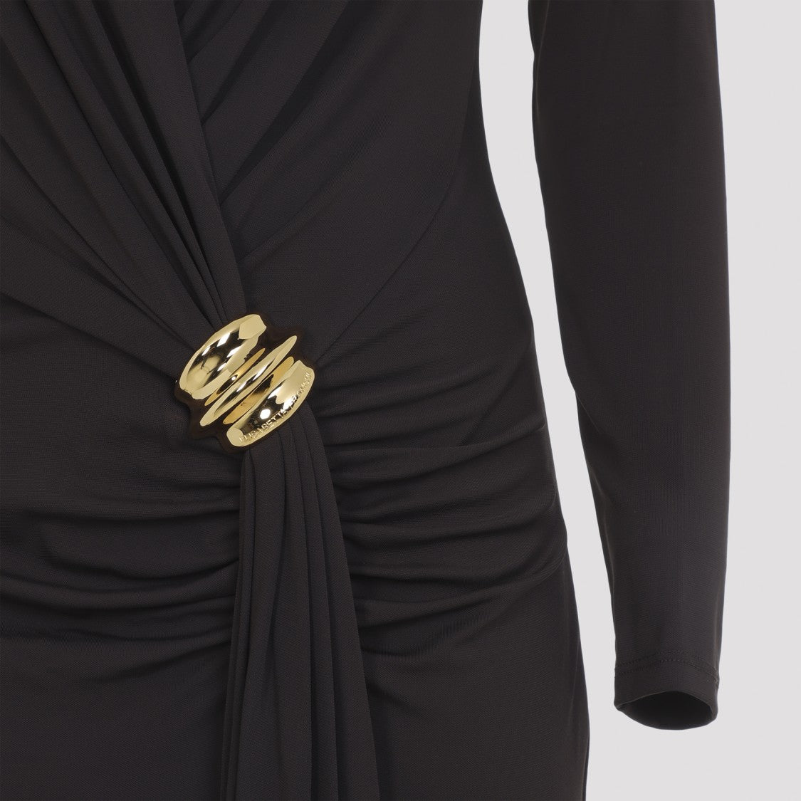 Elisabetta Franchi Dark Chocolate Brown Jersey Brown Gown