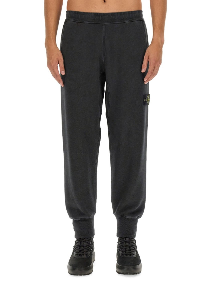 Stone Island Grey Tapered Leg Jogging Pants