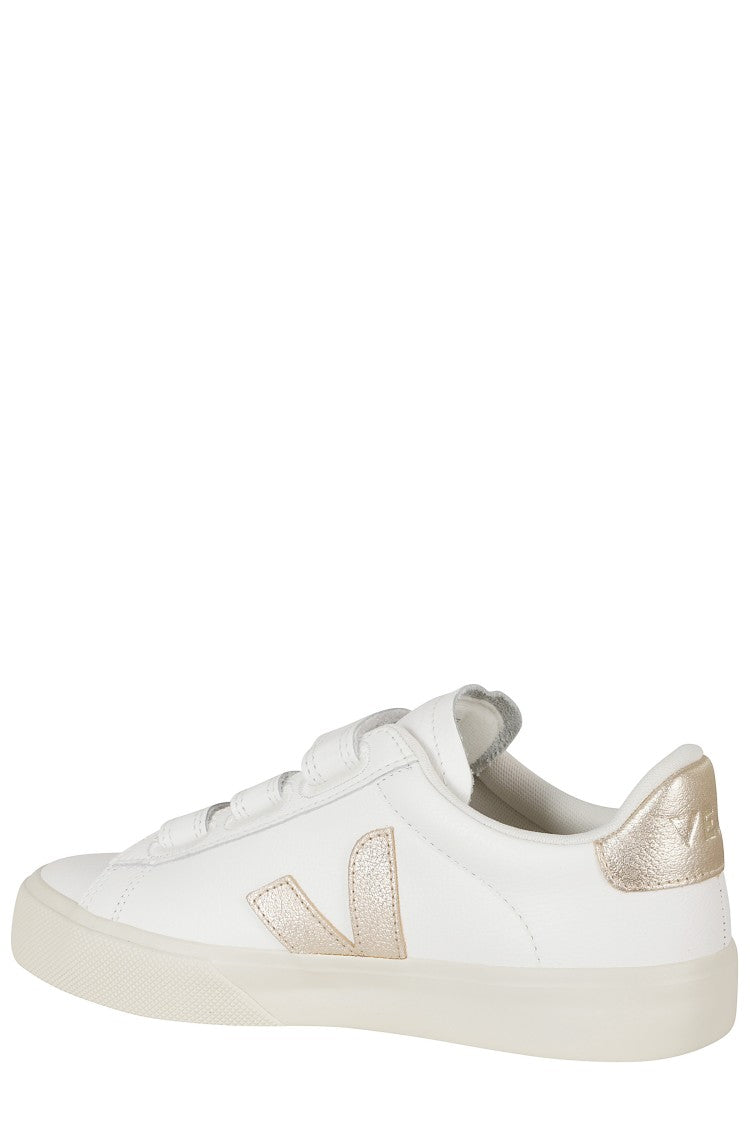 Veja Camel Recife Gold Logo Leather Low-Top Sneakers