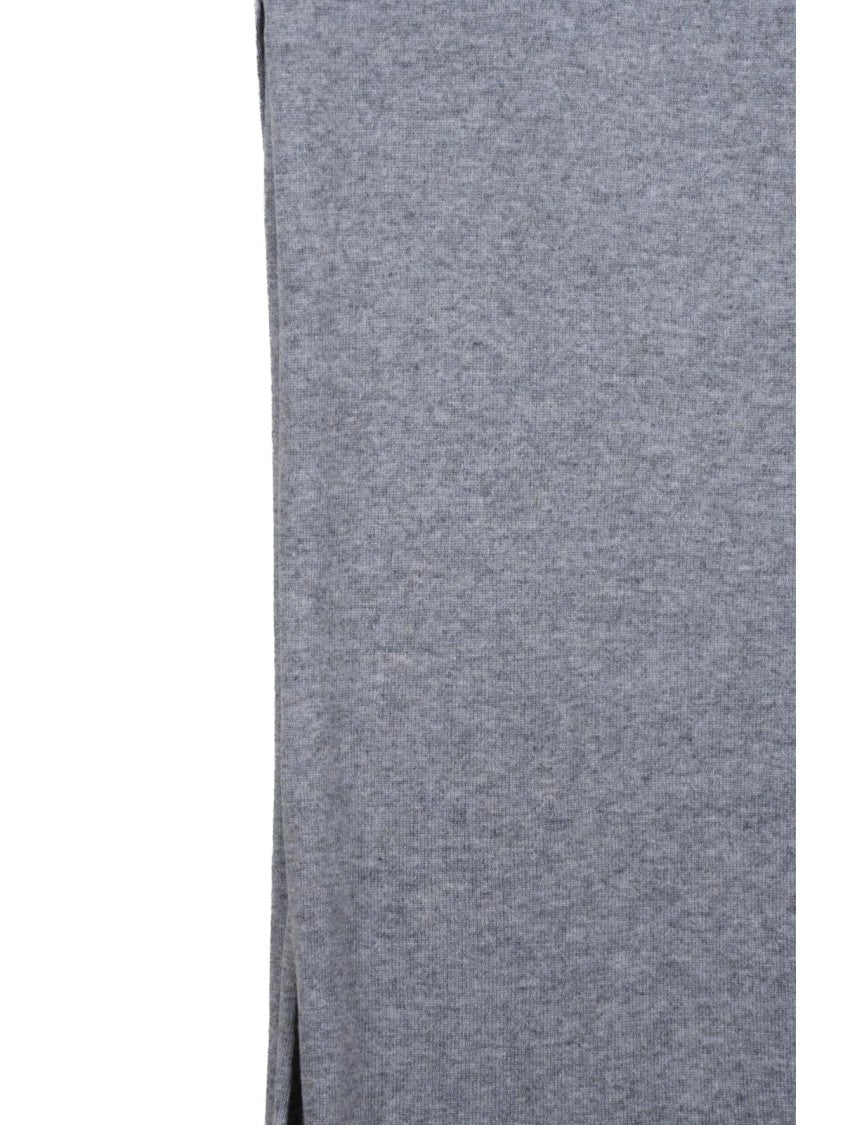 Alpha Studio Grey Heathered Wool-Cashmere Stole