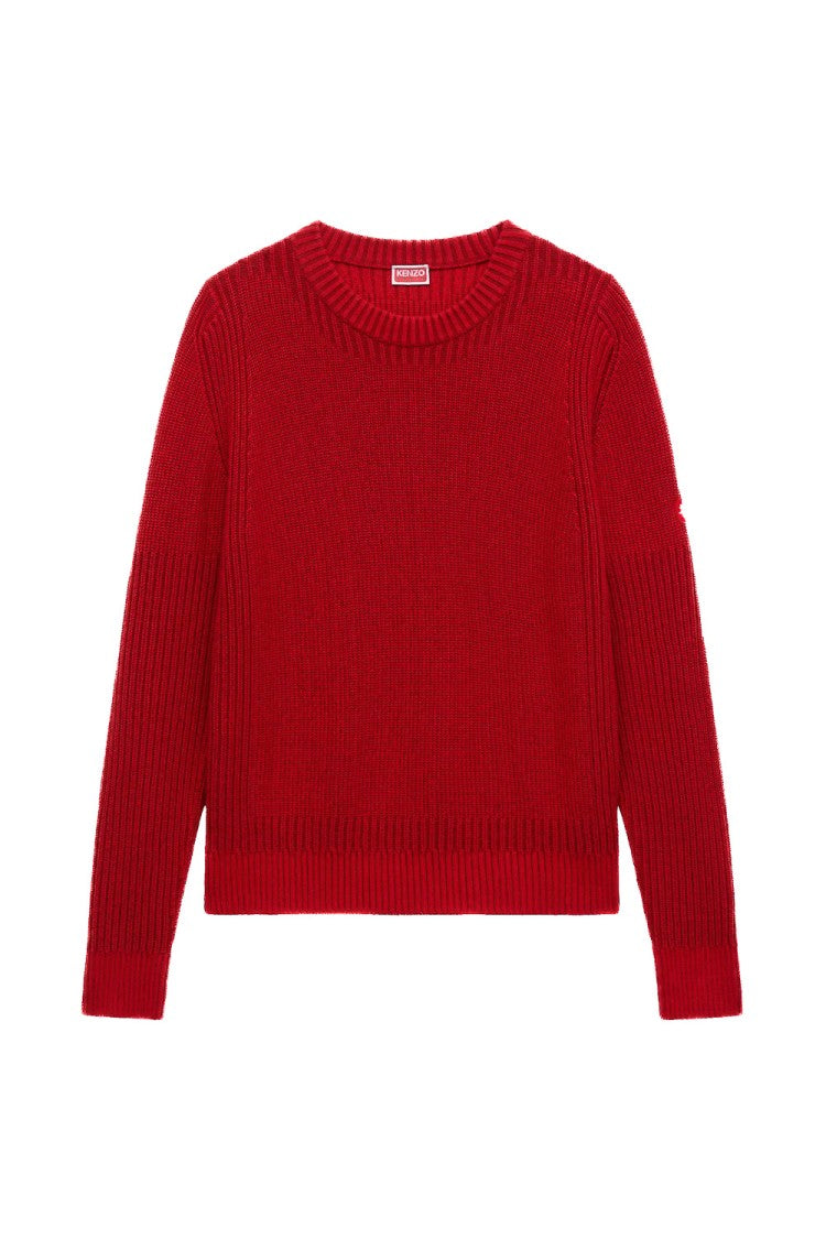 Kenzo Boke Flower Wool-Cotton Crewneck Sweater