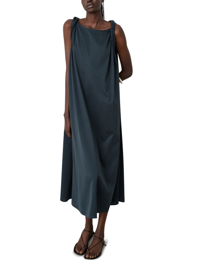 Soeur Flowing Midi Dress With Gathered Sleeves