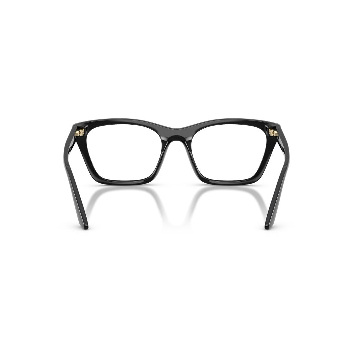 Emporio Armani Rectangular Eyeglasses With Glossy Black Frame