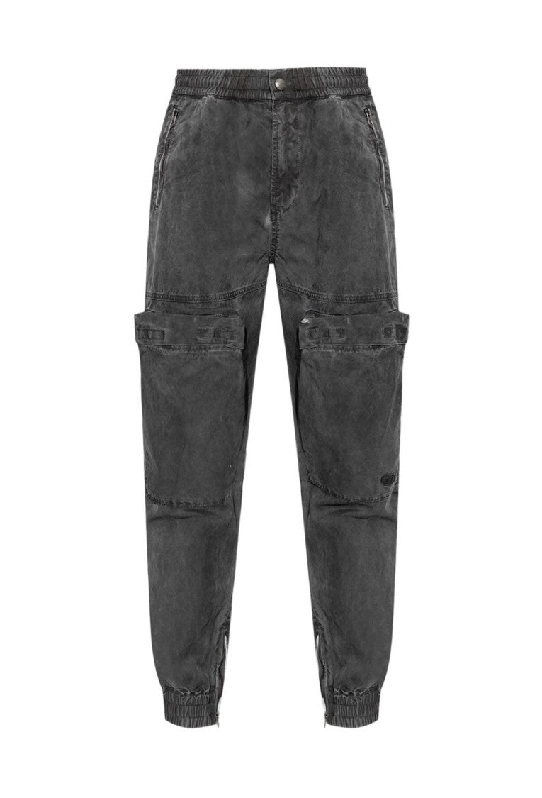 Diesel Relaxed Fit Pants With Elastic Waistband