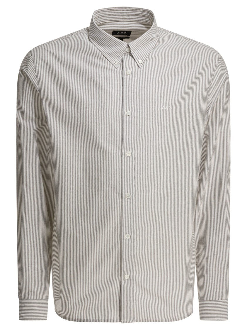 A.P.C. Relaxed Oversize Shirt With Button-Down Collar