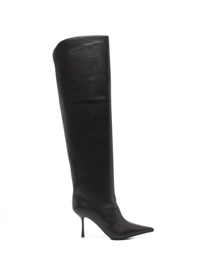 Le Silla Pointed Toe Stiletto Heel Boots With Tonal Stitching
