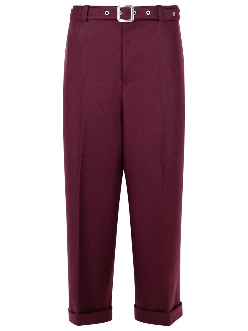 Jil Sander Wine Wool Pants