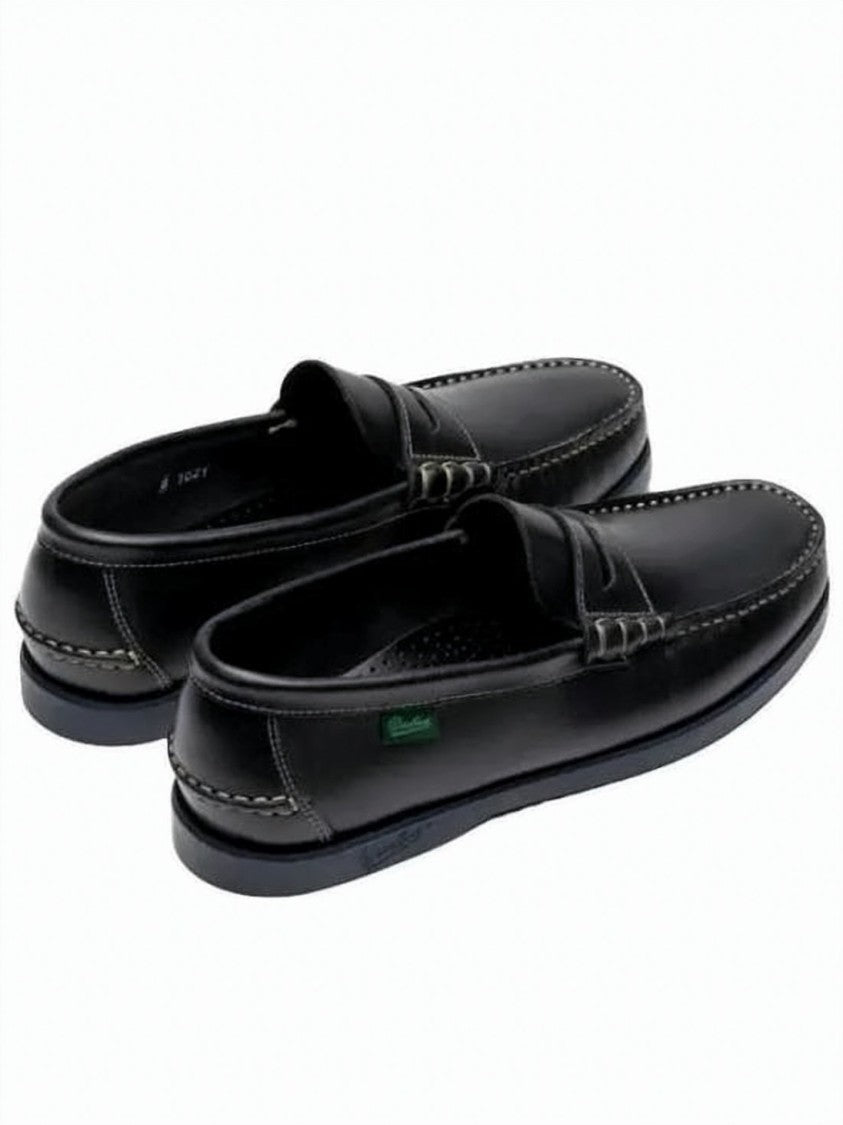 Paraboot Classic Leather Loafers With Rubber Sole