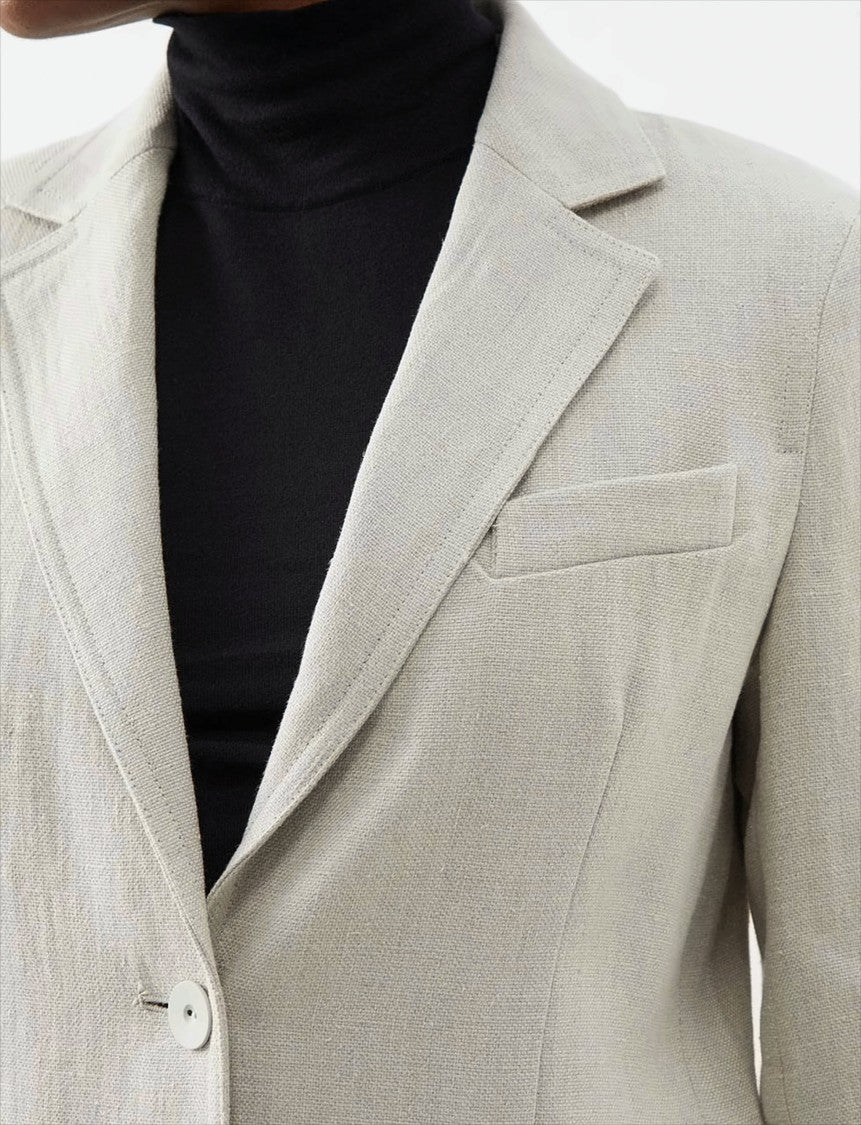 Max Mara Tailored Linen Single-Breasted Jacket