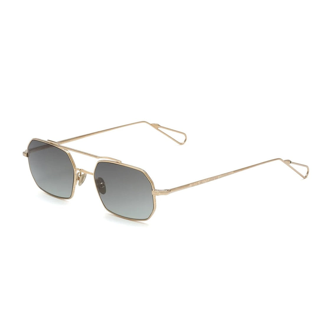 Ahlem Champagne Clovis Green Gradient Metal Sunglasses