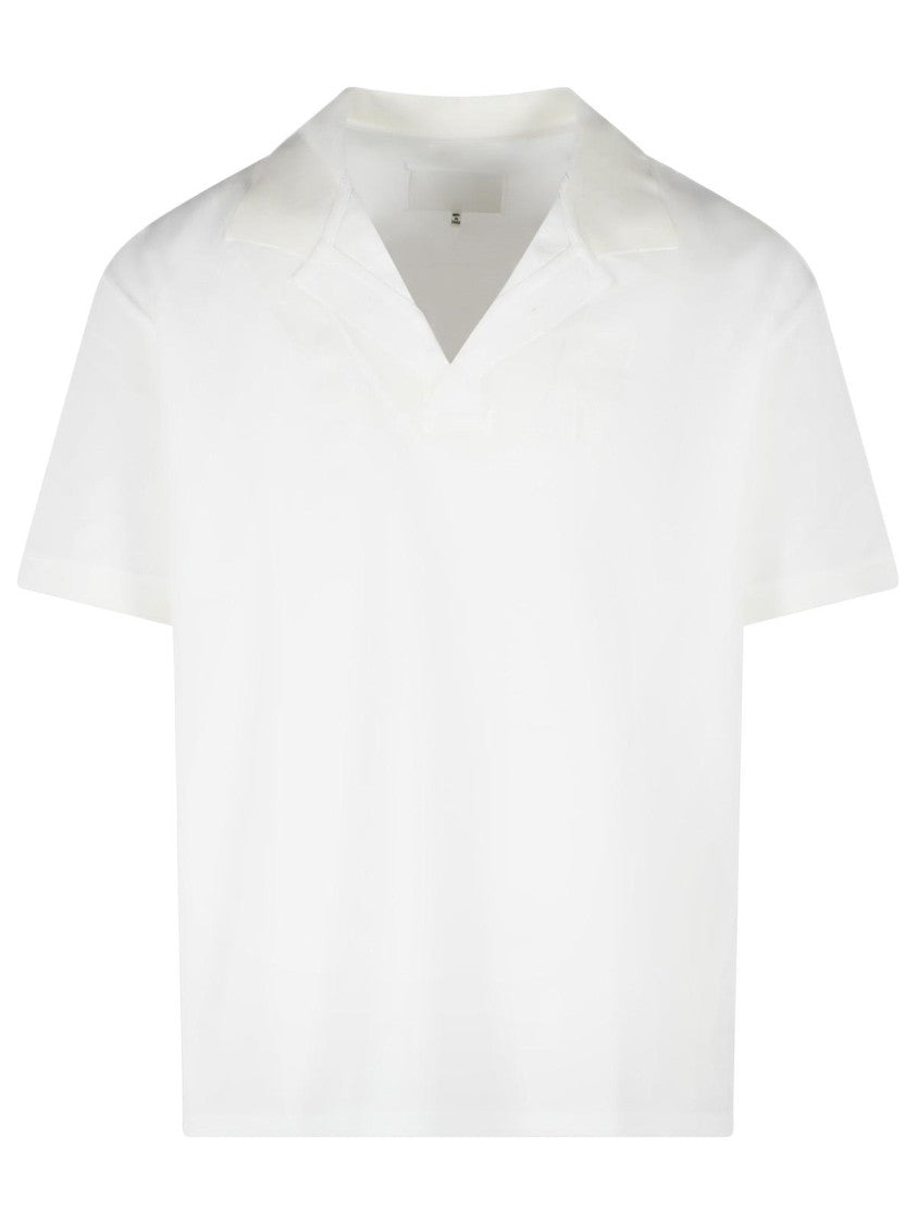 Maison Margiela White Cotton Polo Shirt