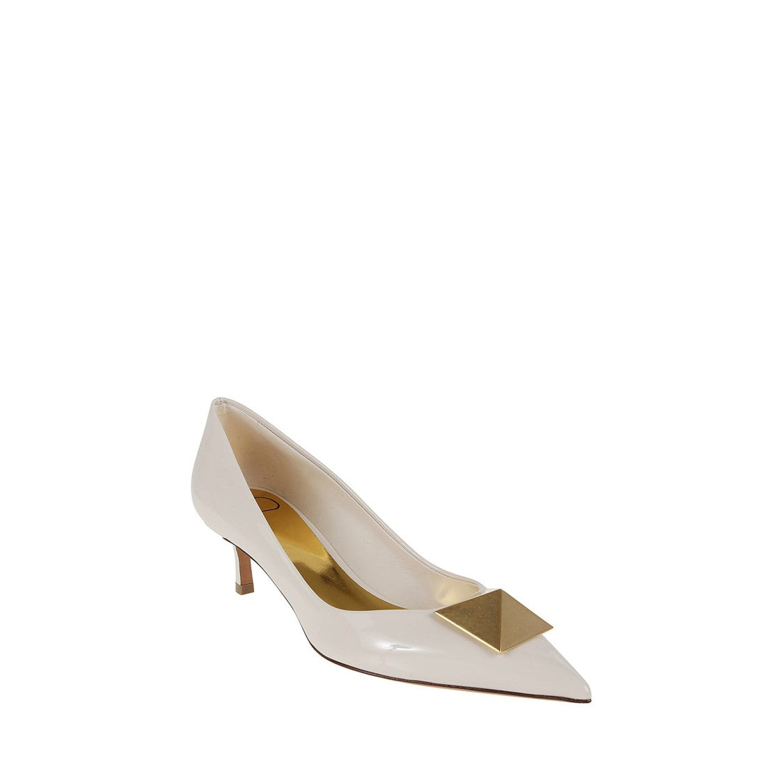 Valentino Garavani Maxi Stud Pumps With Patent Finish And Pointed Toe Design
