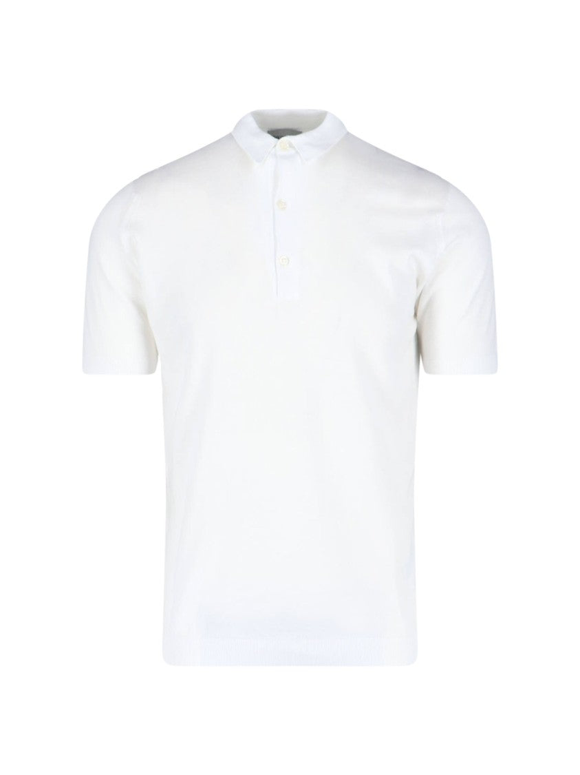 John Smedley White Adrian Sea Island Cotton Polo